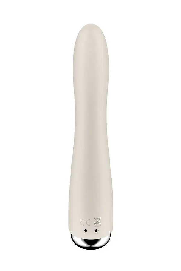 вибратор для точки g  с ротацией satisfyer spinning vibe 1, силикон, бежевый, 17,8 см в Севастополе