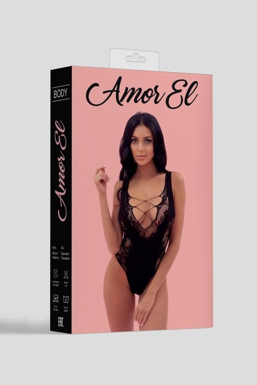 Эротическое боди amor el (s/l), черный в Севастополе