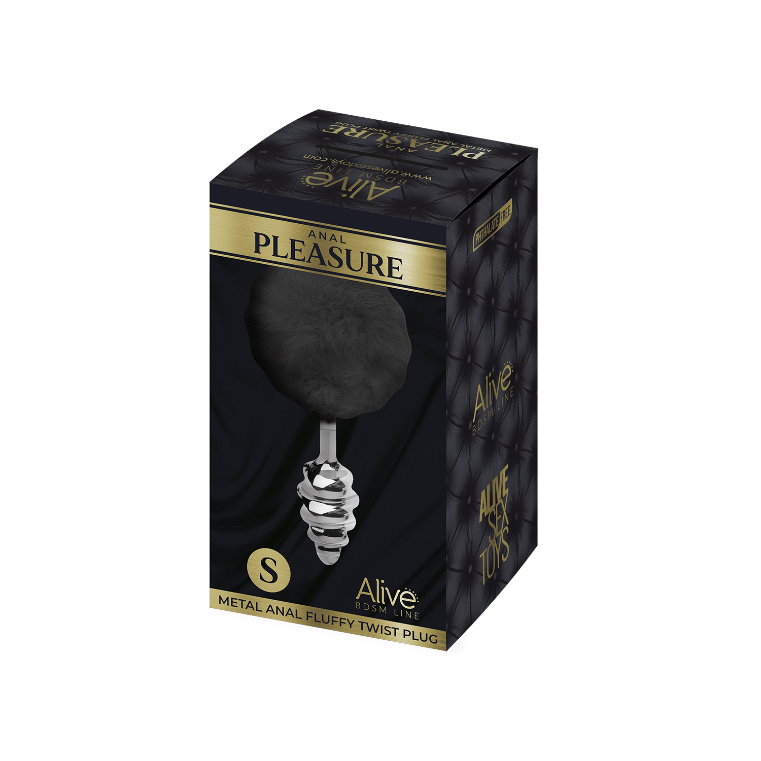 анальная пробка metal anal fluffly twist plug s black 70391al в Севастополе