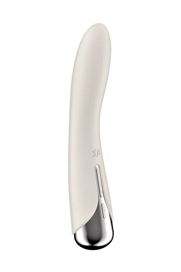 вибратор для точки g  с ротацией satisfyer spinning vibe 1, силикон, бежевый, 17,8 см в Севастополе