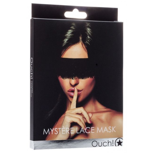 кружевная повязка на глаза mystere lace mask, черная в Севастополе