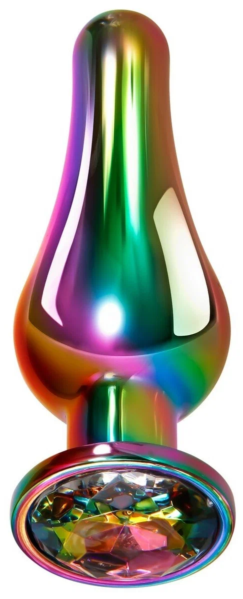 радужная анальная пробка большая rainbow metal plug large в Севастополе