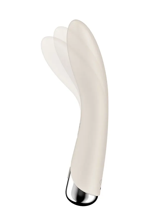 вибратор для точки g  с ротацией satisfyer spinning vibe 1, силикон, бежевый, 17,8 см в Севастополе