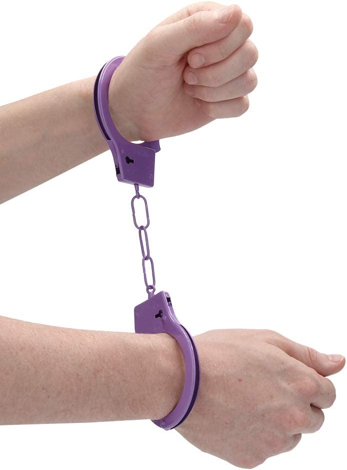 наручники металлические beginner's handcuffs, фиолетовые в Севастополе