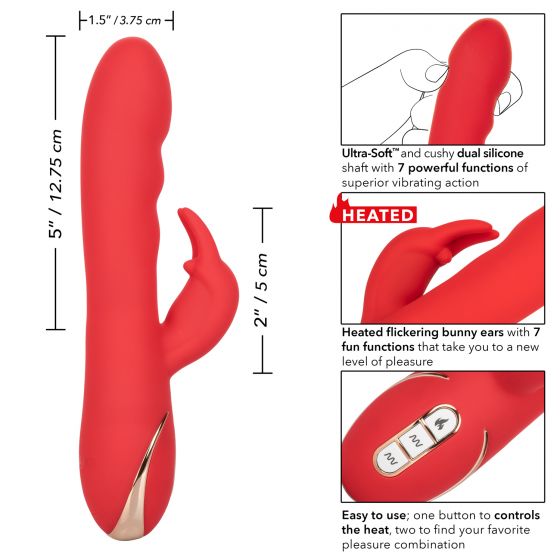 ультра мягкий перезаряжаемый вибромассажер кролик с функцией нагрева heated silicone ultra-soft rabb в Севастополе