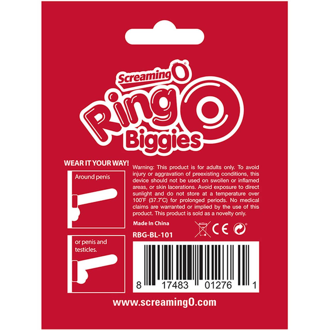 кольцо эрекционное screamingo ringo biggies, прозрачное в Севастополе