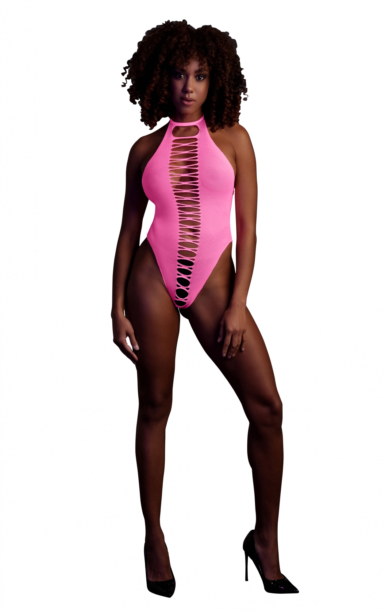 Эротическое боди high-cut body - neon pink - xs/xl в Севастополе