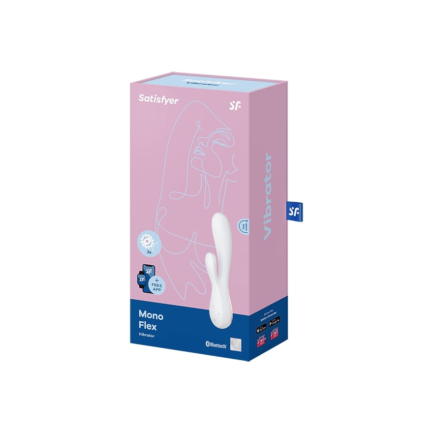 вибромассажер satisfyer mono flexс возможностью управления через приложение - белый в Севастополе