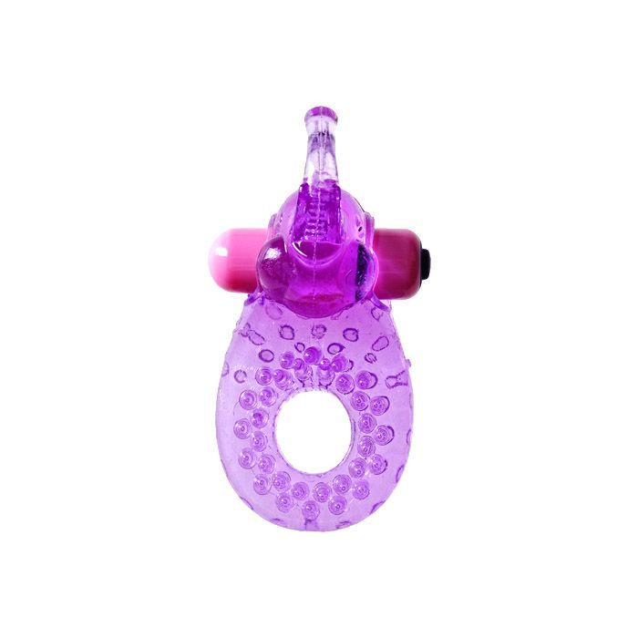 виброкольцо с клиторальным стимулятором sextoy elephant jelly, фиолетовое в Севастополе