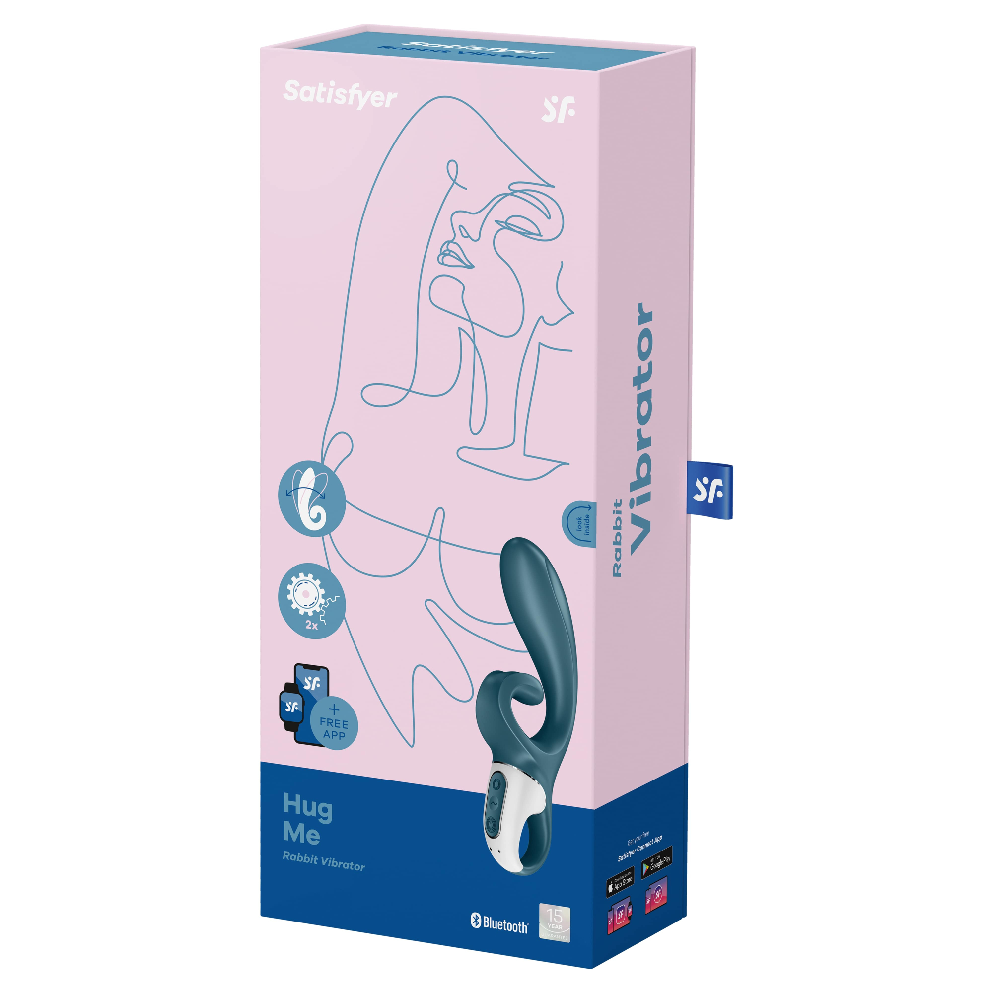 вибратор-кролик satisfyer hug me (серо-голубой) в Севастополе
