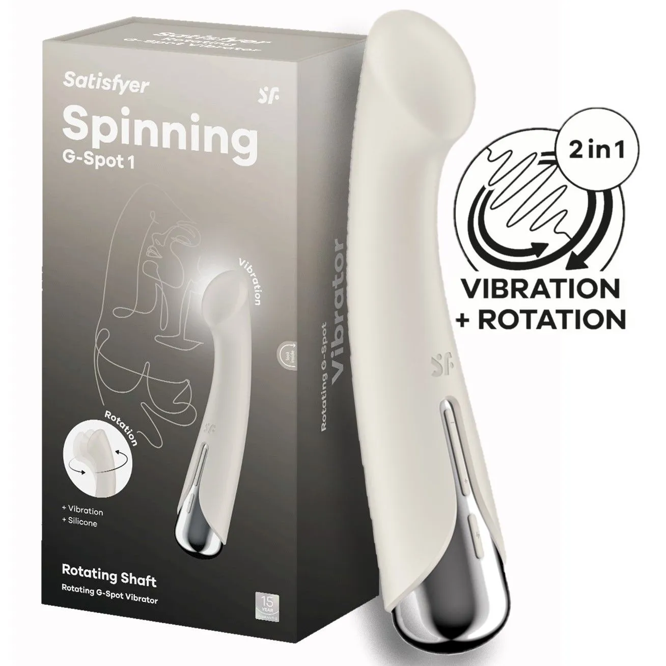 вибромассажер spinning g-spot 1 (beige)  в Севастополе