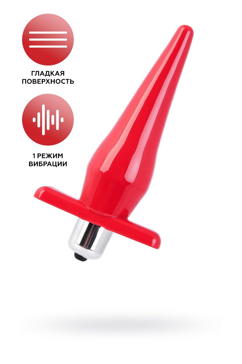 анальная втулка black&red by toyfa, tpe, красный, 12,7 см, ø 3 см в Севастополе