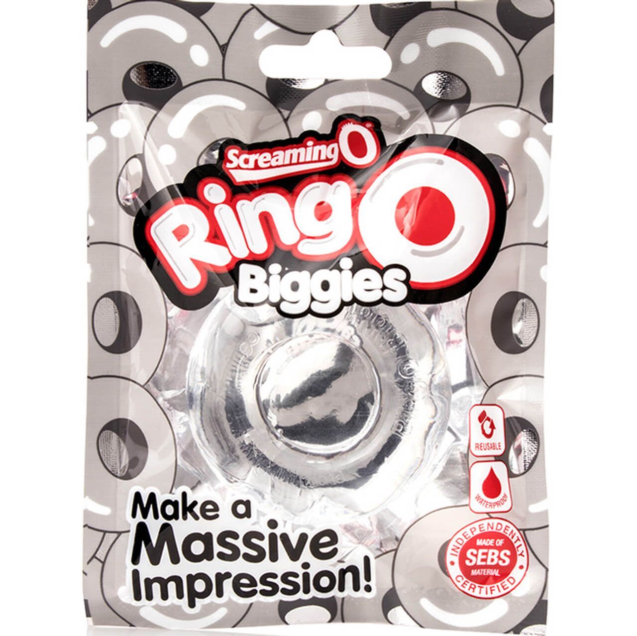 кольцо эрекционное screamingo ringo biggies, прозрачное в Севастополе