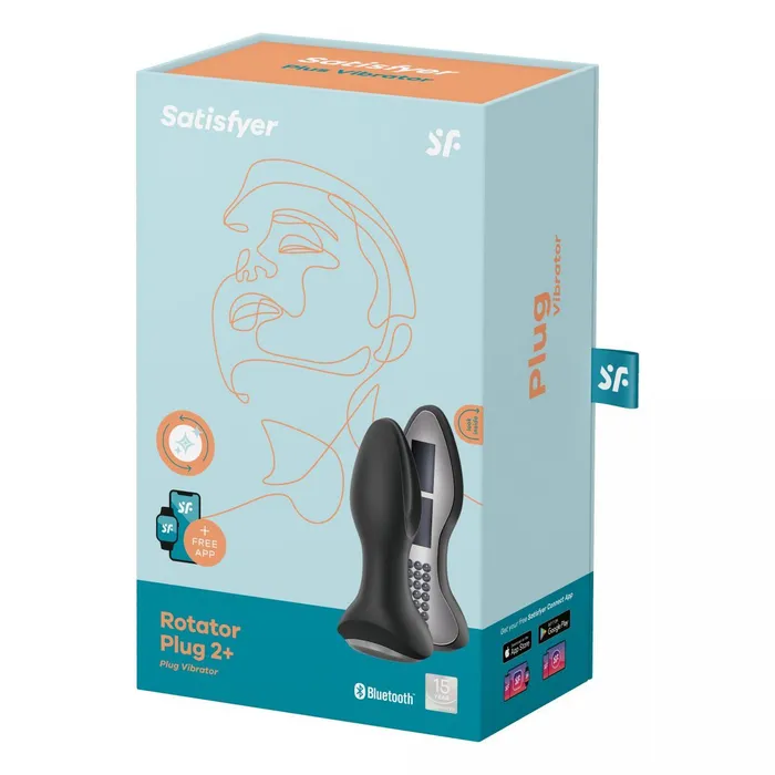 анальная пробка с вибрацией и массажем бусинами rotator plug 2+, чёрная в Севастополе
