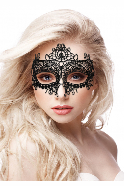 кружевная маска ручной работы на глаза queen black lace mask в Севастополе