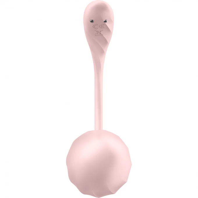 виброяйцо satisfyer ribbed petal connect app с пультом ду, розовое, 7,8 см в Севастополе