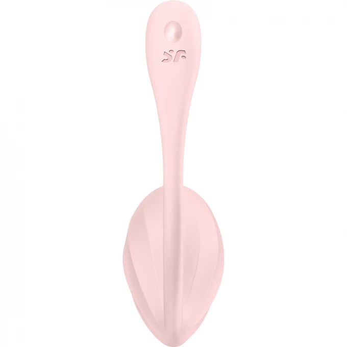 виброяйцо satisfyer ribbed petal connect app с пультом ду, розовое, 7,8 см в Севастополе