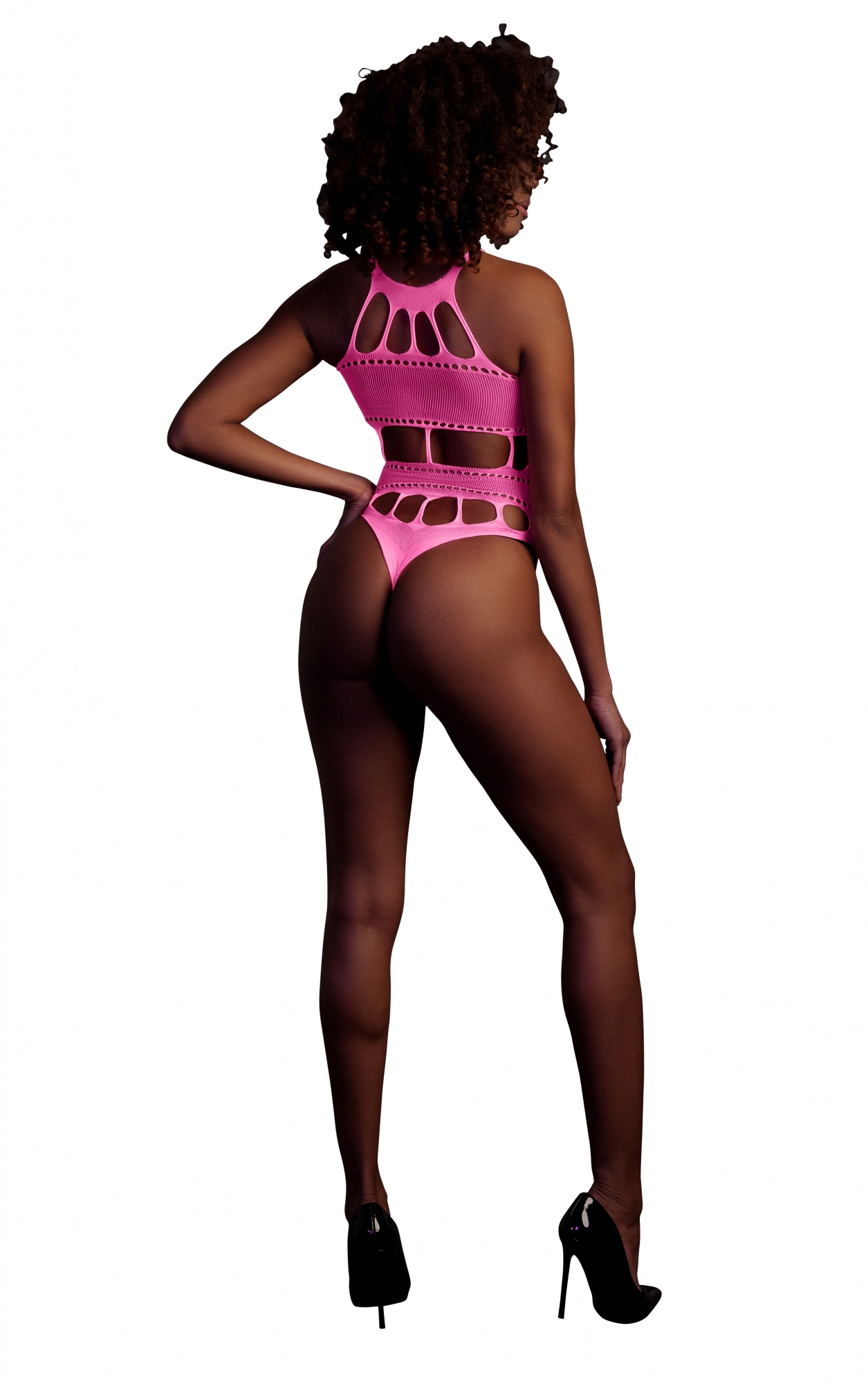 Эротическое боди with grecian neckline - neon pink - xs/xl в Севастополе