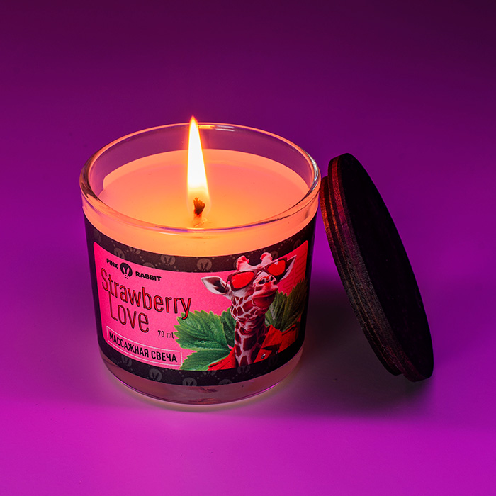 массажная свеча pinkrabbit strawberry love, 70 мл в Севастополе