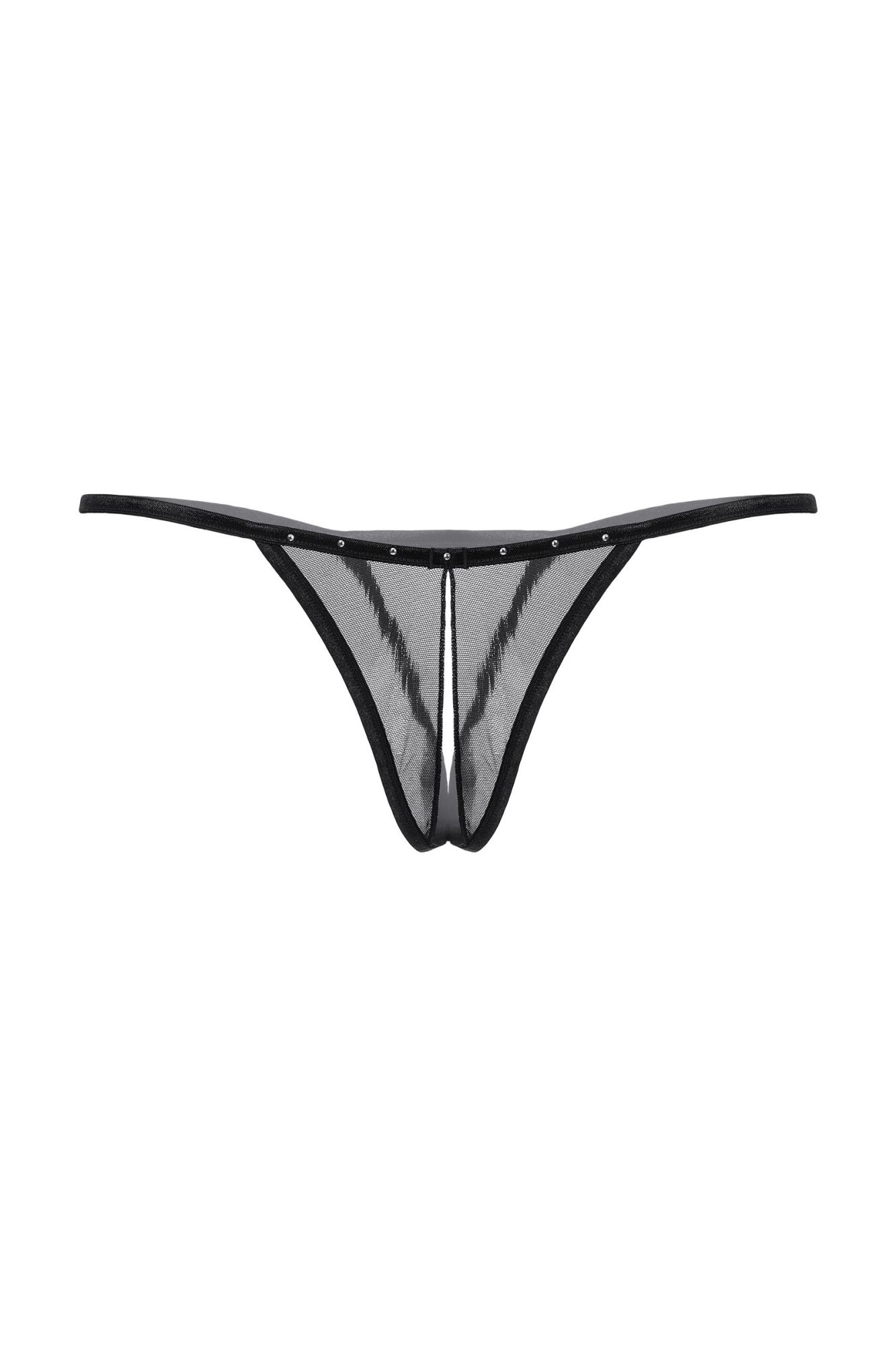 Эротическое стринги открытые со стразами softline collection, черный, s/l в Севастополе