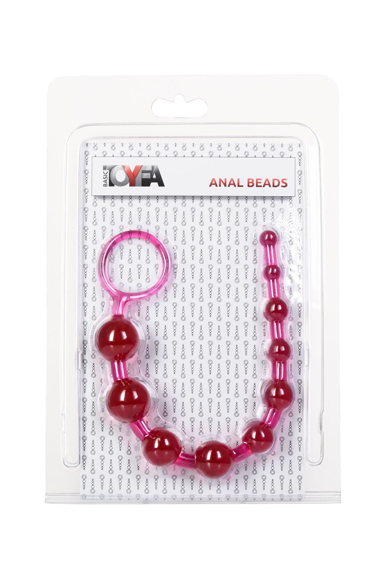 анальная цепочка toyfa, pvc, розовый, 30 см в Севастополе