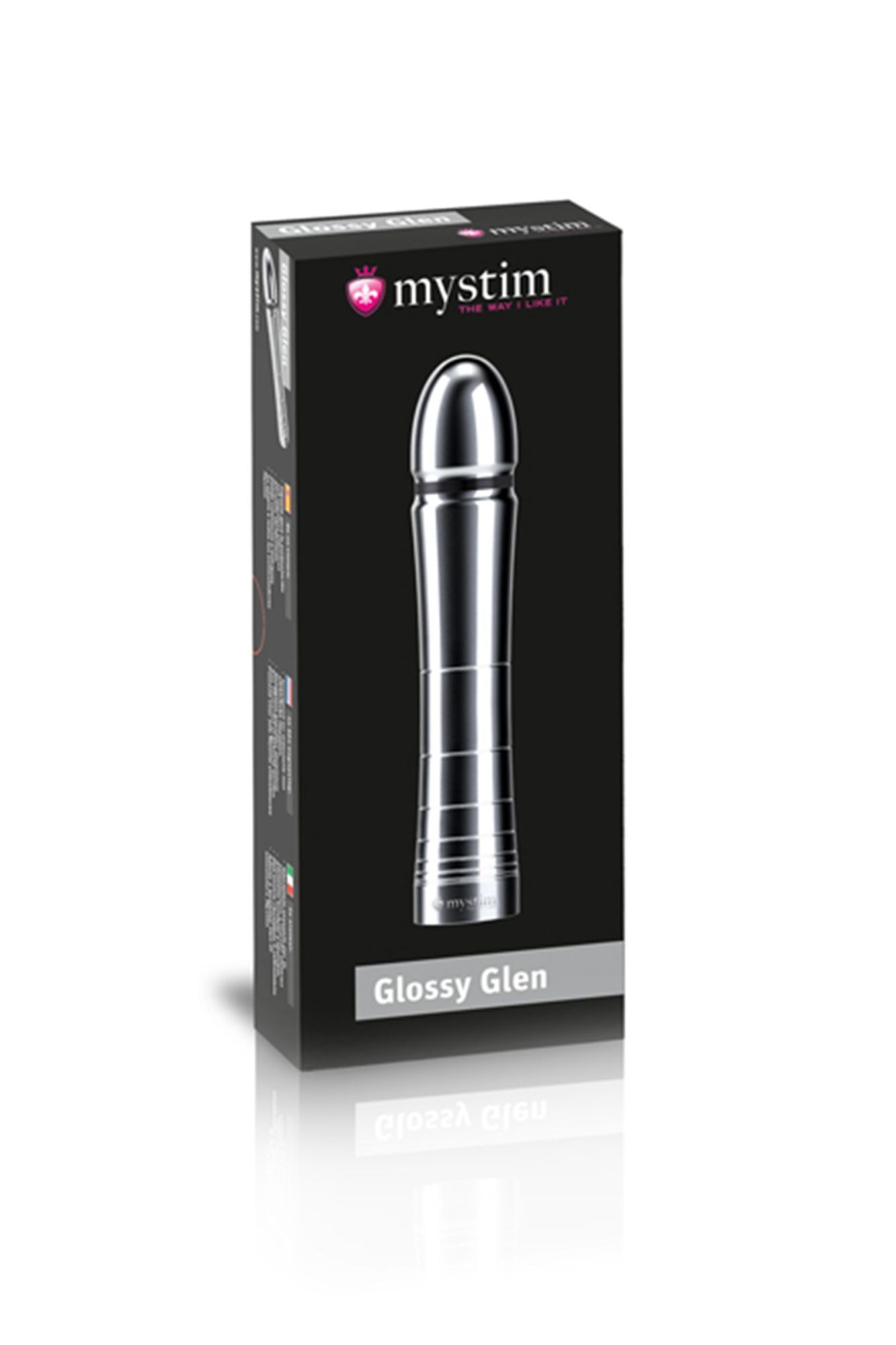 фаллоимитатор mystim glossy glen, электростимуляция, хирургическая сталь, серебряный, 14 см в Севастополе