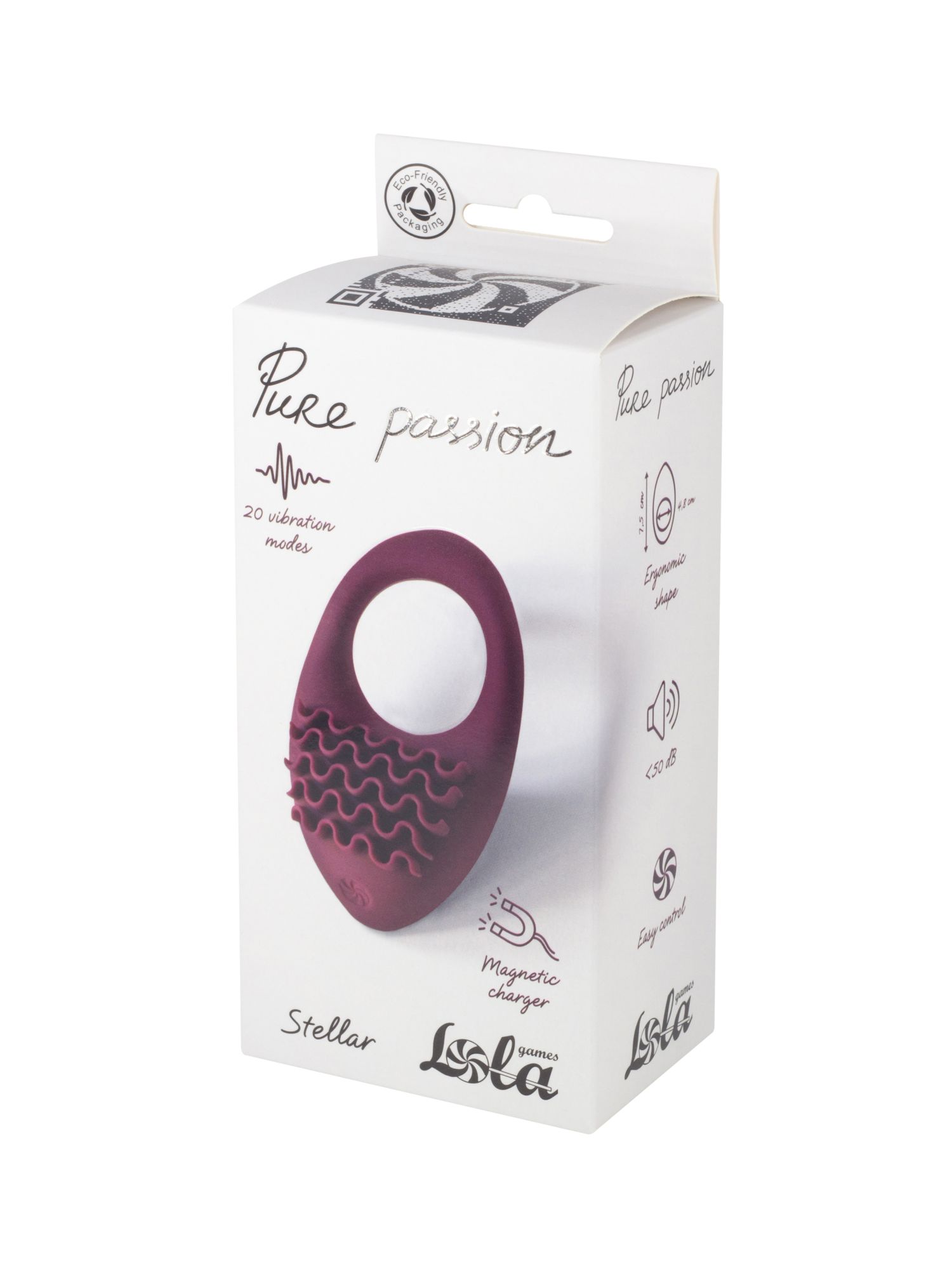 перезаряжаемое эрекционное виброкольцо pure passion stellar wine red 1501-02lola в Севастополе