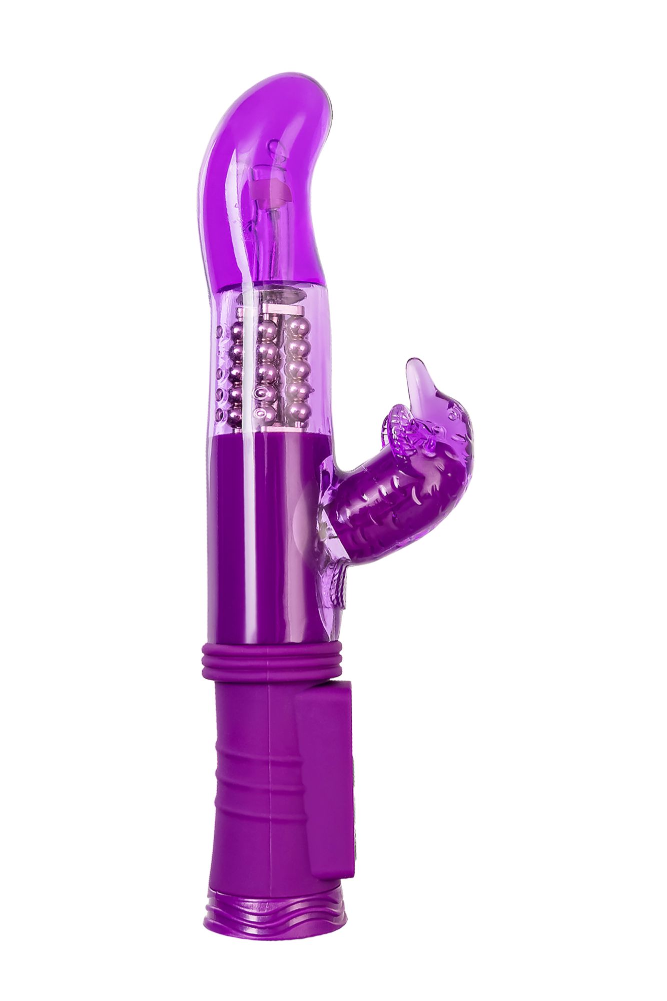 вибратор с клиторальным стимулятором toyfa a-toys, tpr, фиолетовый, 22,5 см в Севастополе