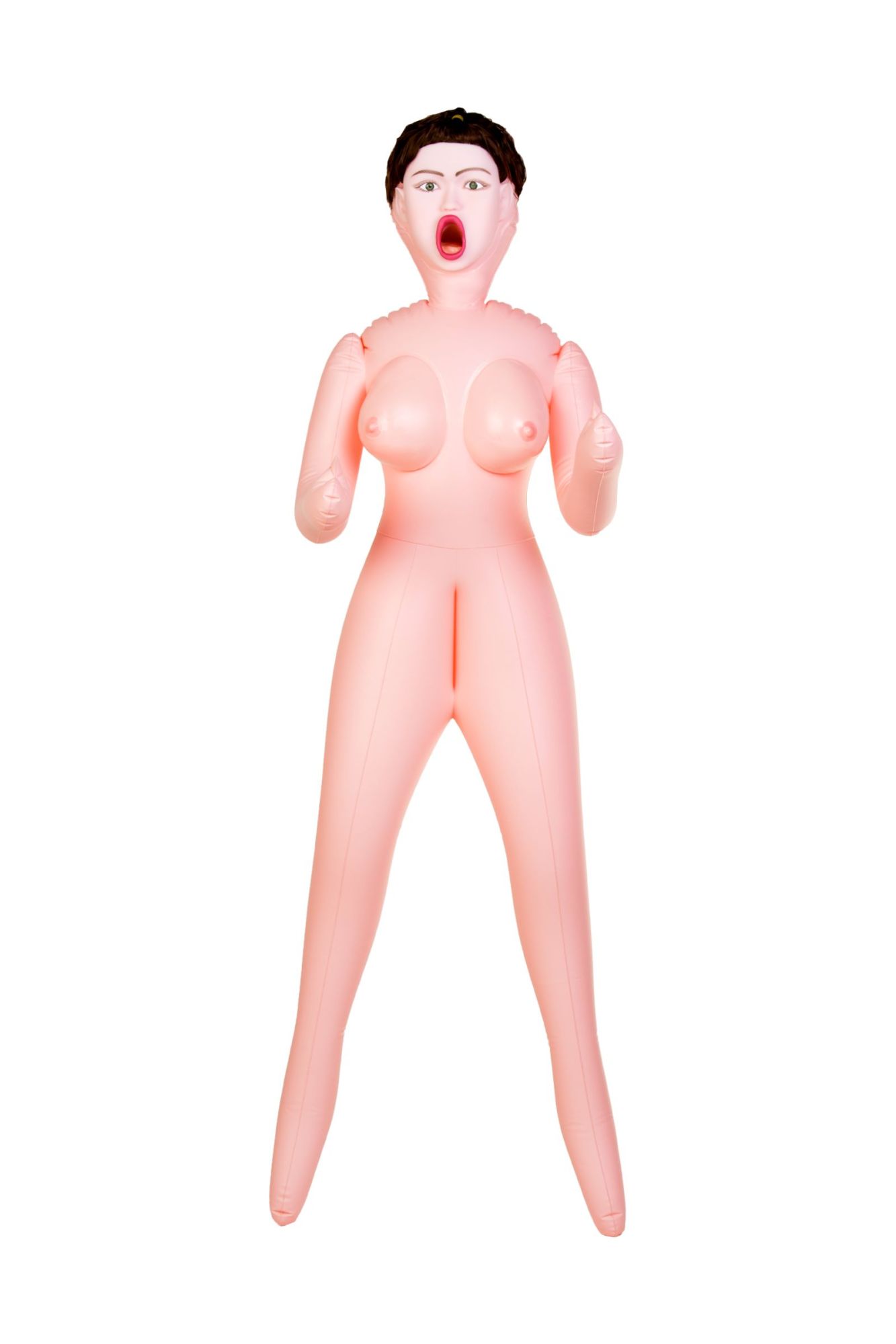 кукла надувная dolls-x by toyfa violet, брюнетка, с тремя отверстиями, кибер вставка: вагина в Севастополе