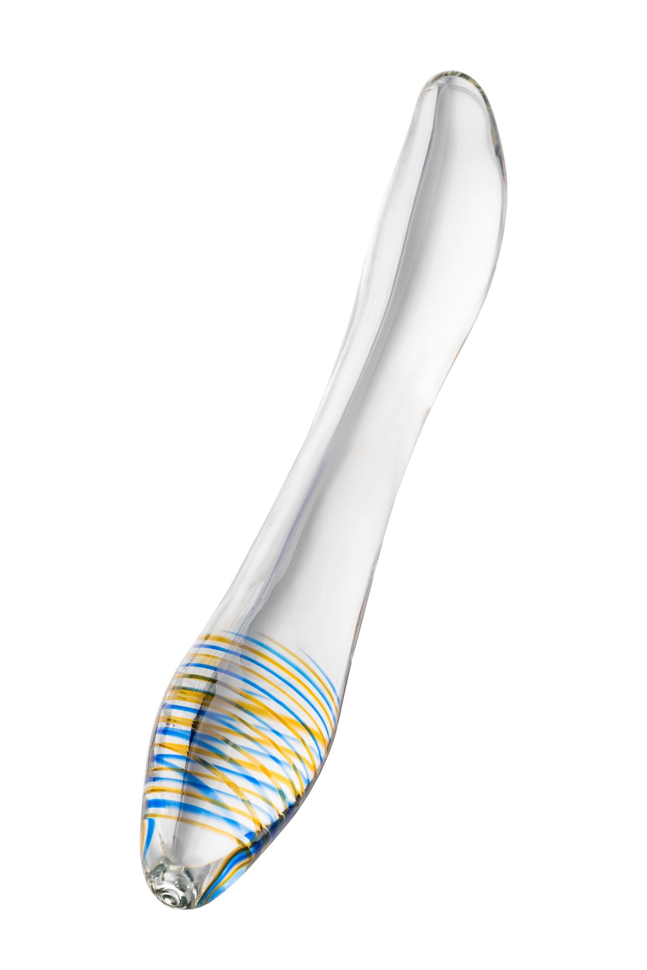 двусторонний фаллоимитатор sexus glass, стеклянный, прозрачный, 22 см в Севастополе
