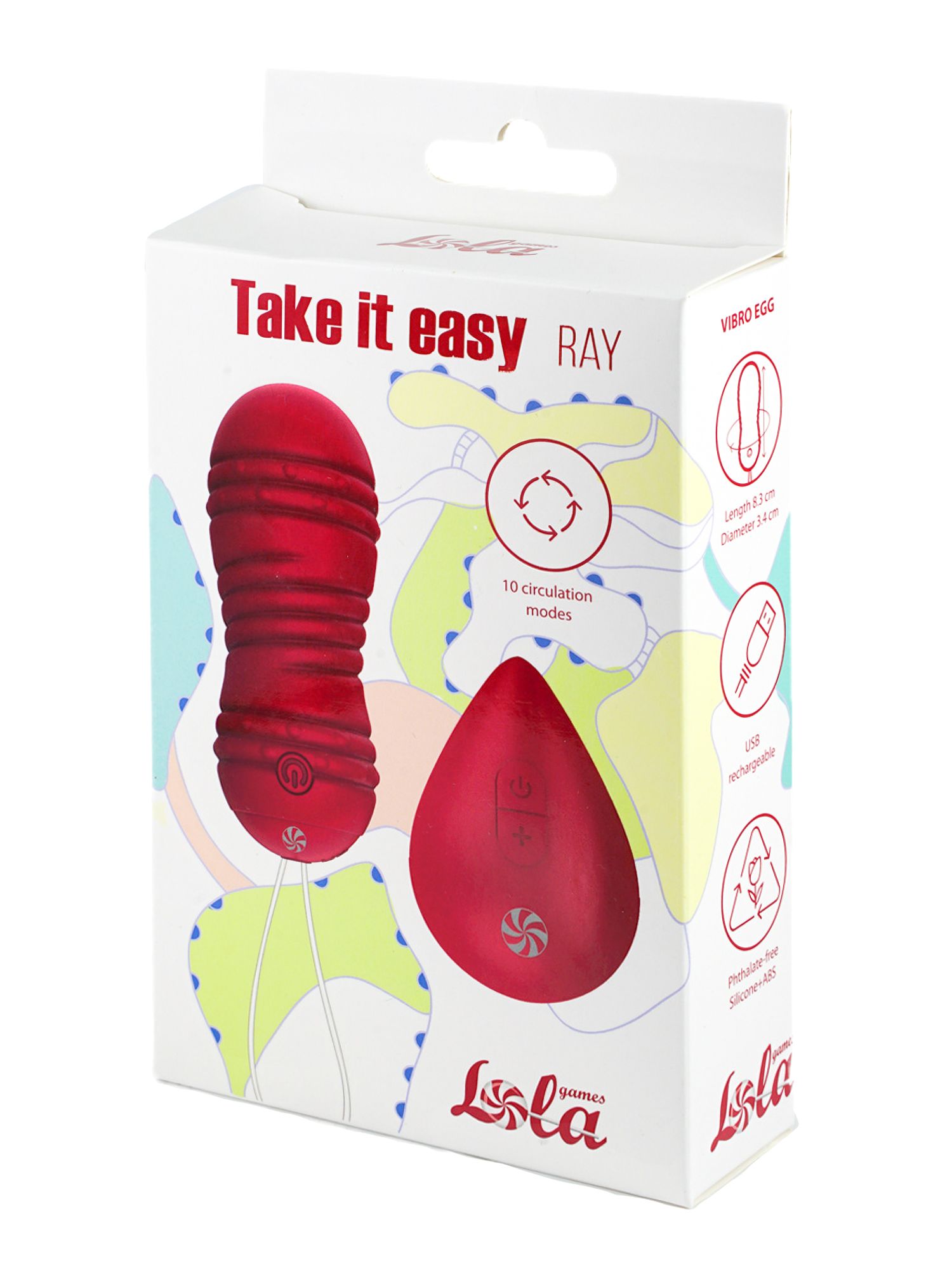 виброшарики с циркуляцией на пульте управления take it easy ray wine red 9021-12lola в Севастополе