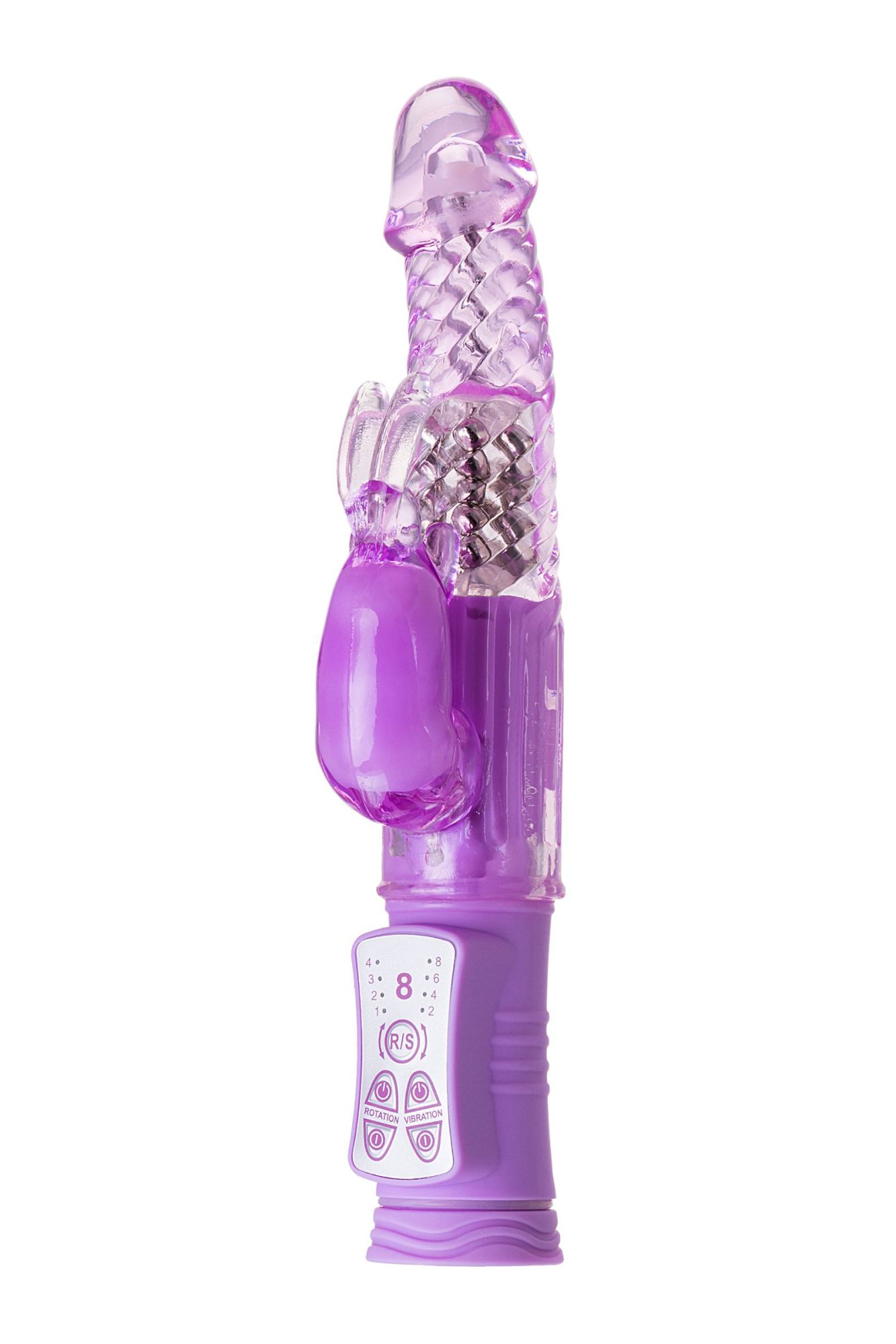 вибратор с клиторальным стимулятором toyfa a-toys high-tech fantasy, tpe, фиолетовый, 22, 5 см в Севастополе