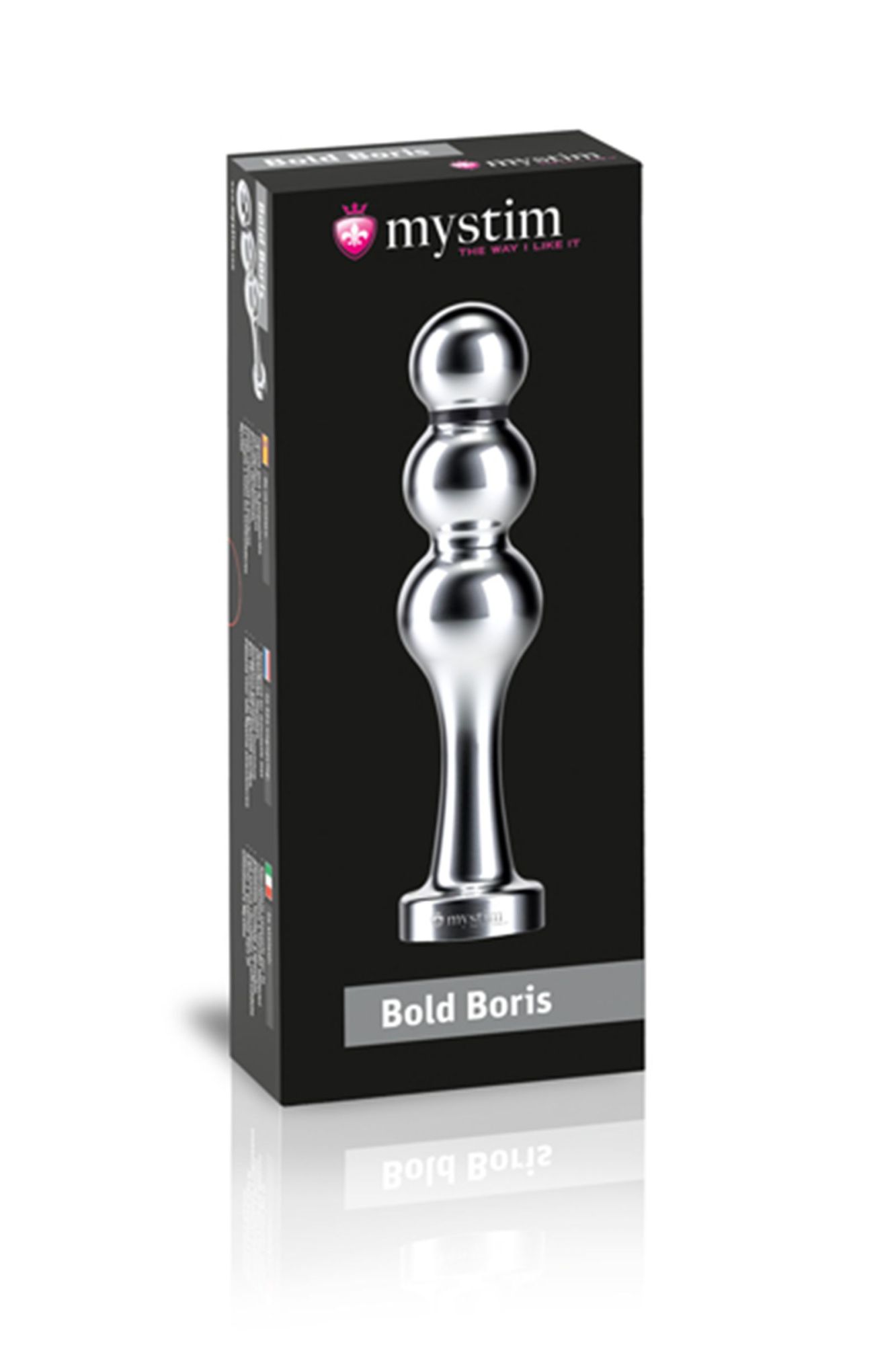 фаллоимитатор mystim bold boris, электростимуляция, хирургическая сталь, серебряный, 14 см в Севастополе