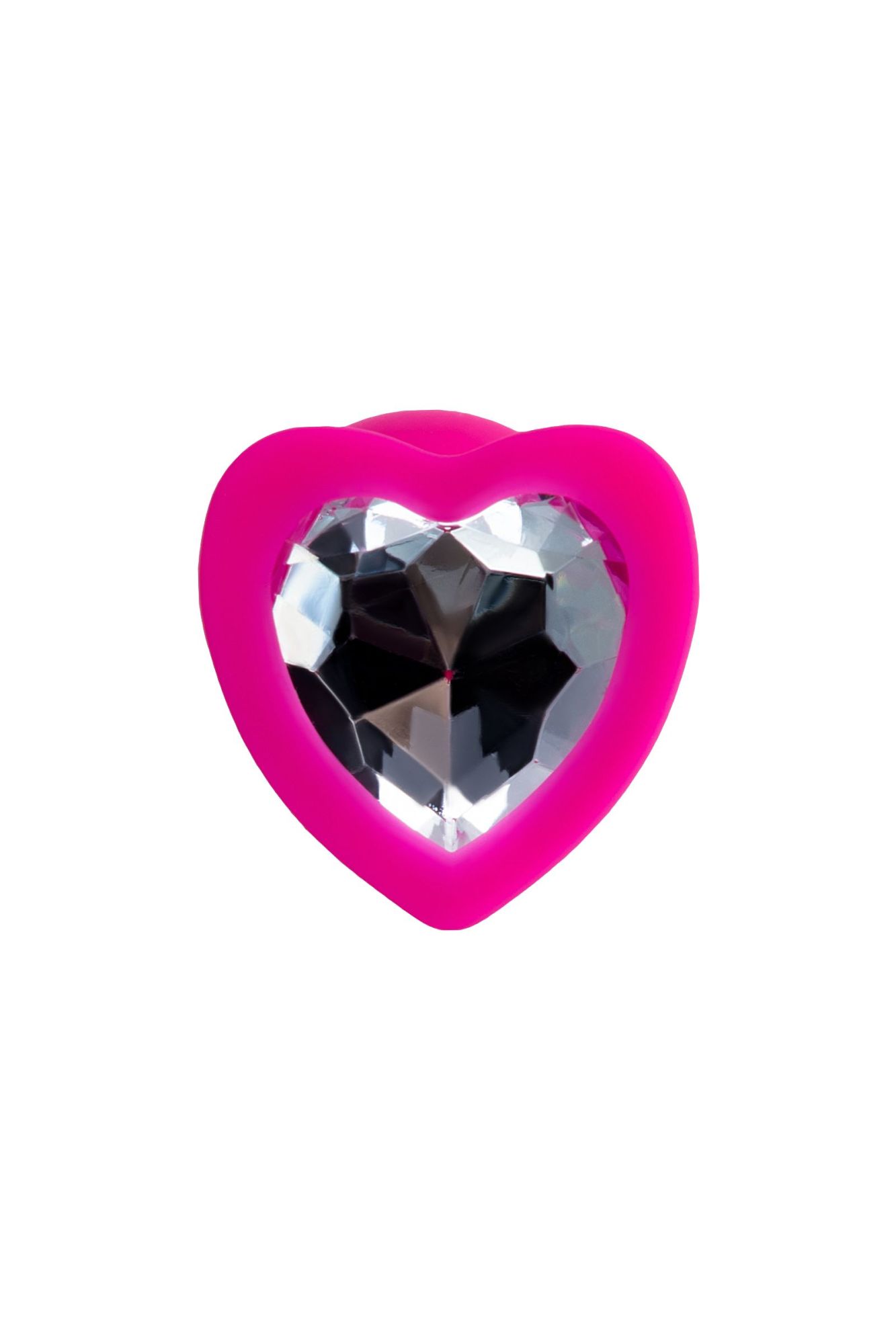 анальная втулка todo by toyfa diamond heart, силикон, розовая, 7 см, ø 2 см, 18 г в Севастополе