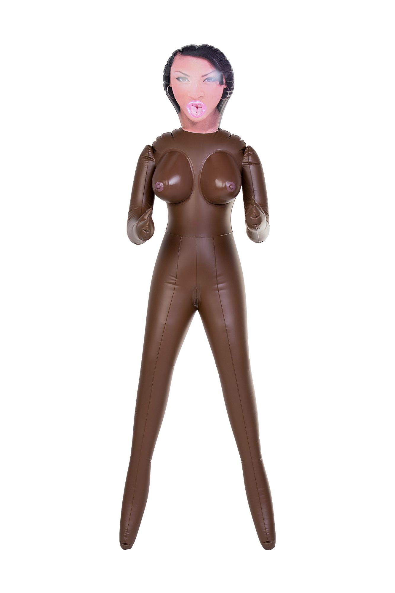 кукла надувная dolls-x by toyfa michelle, негритянка, с тремя отверстиями, 160 см в Севастополе