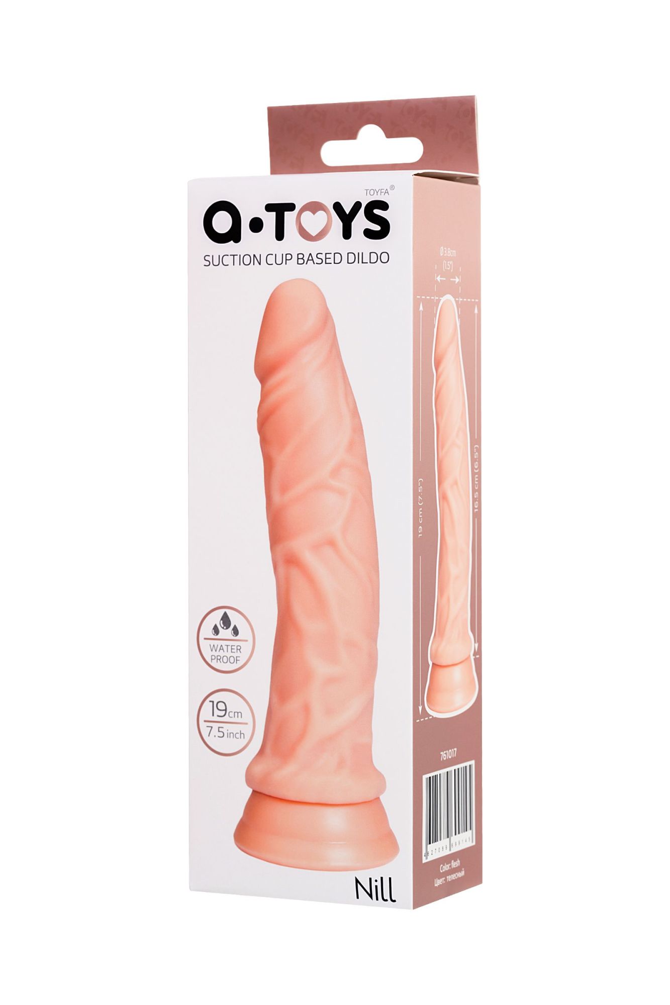реалистичный фаллоимитатор toyfa  a-toys nill, tpe, телесный, 19 см в Севастополе