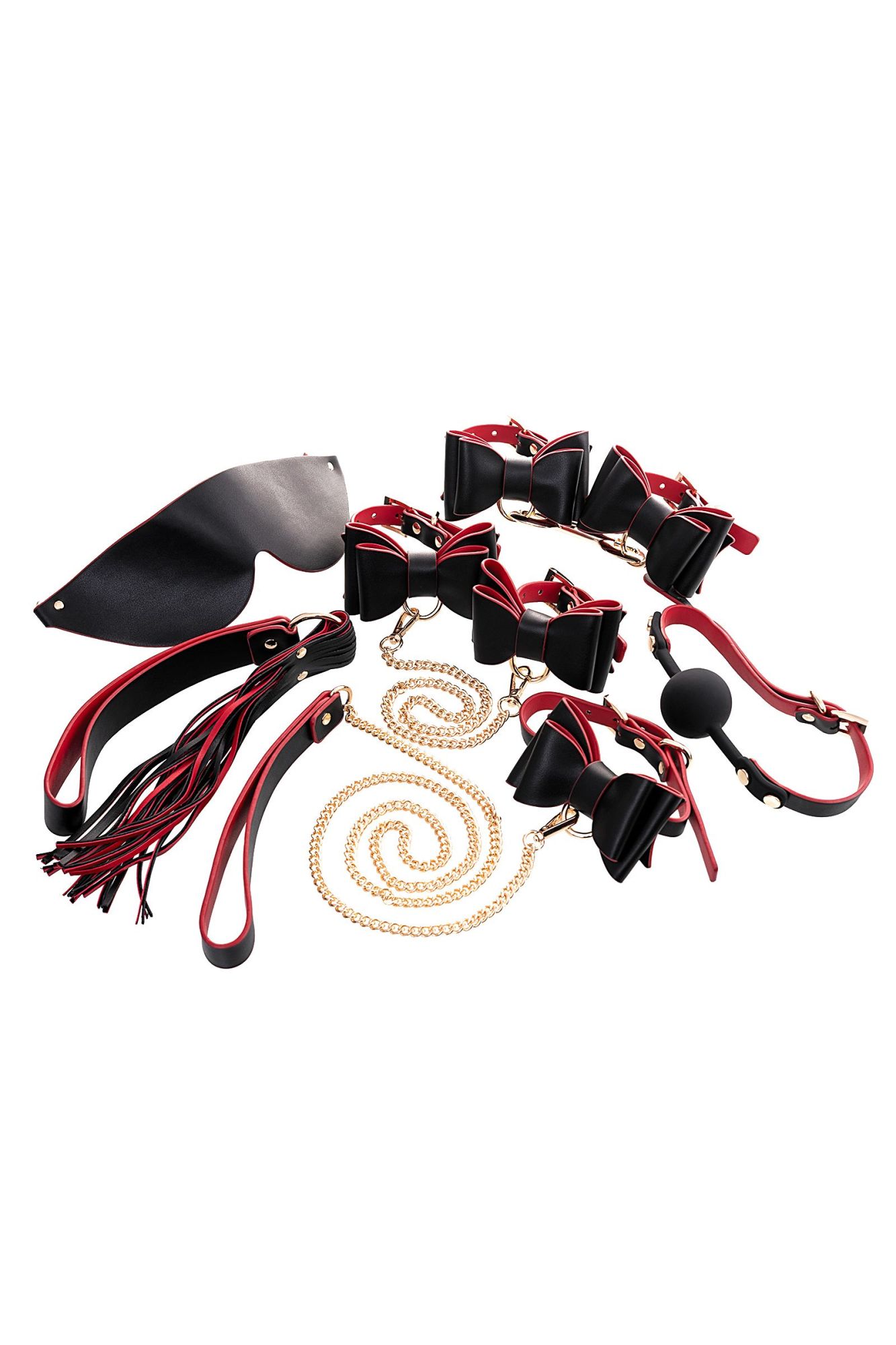 бондажный набор toyfa theatre bow-tie, pu-кожа, черный в Севастополе