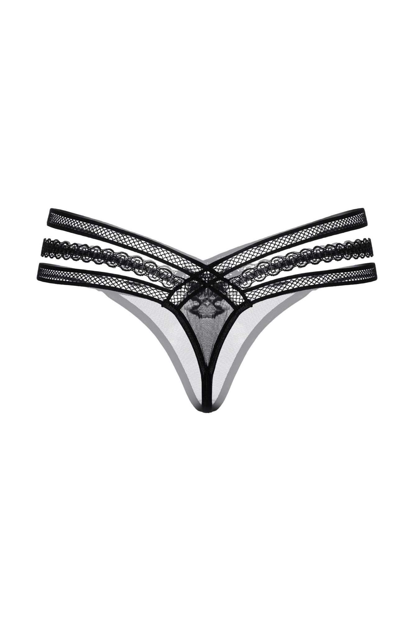 Эротическое стринги с ажурной резинкой softline collection, черный, m/l в Севастополе