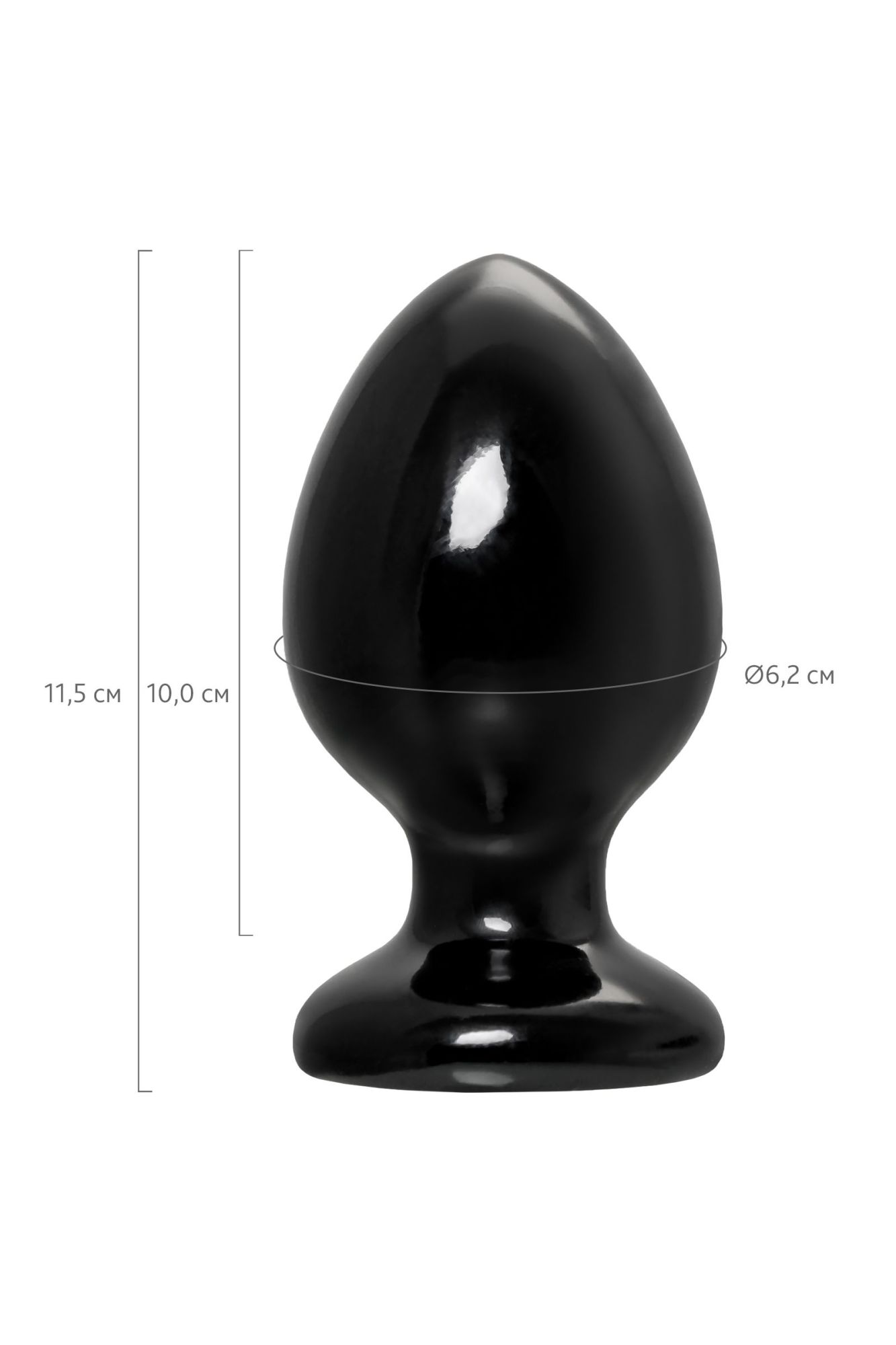 анальная втулка toyfa popo pleasure cetus α, pvc, черная, 11,5 см, ø 6,2 см в Севастополе