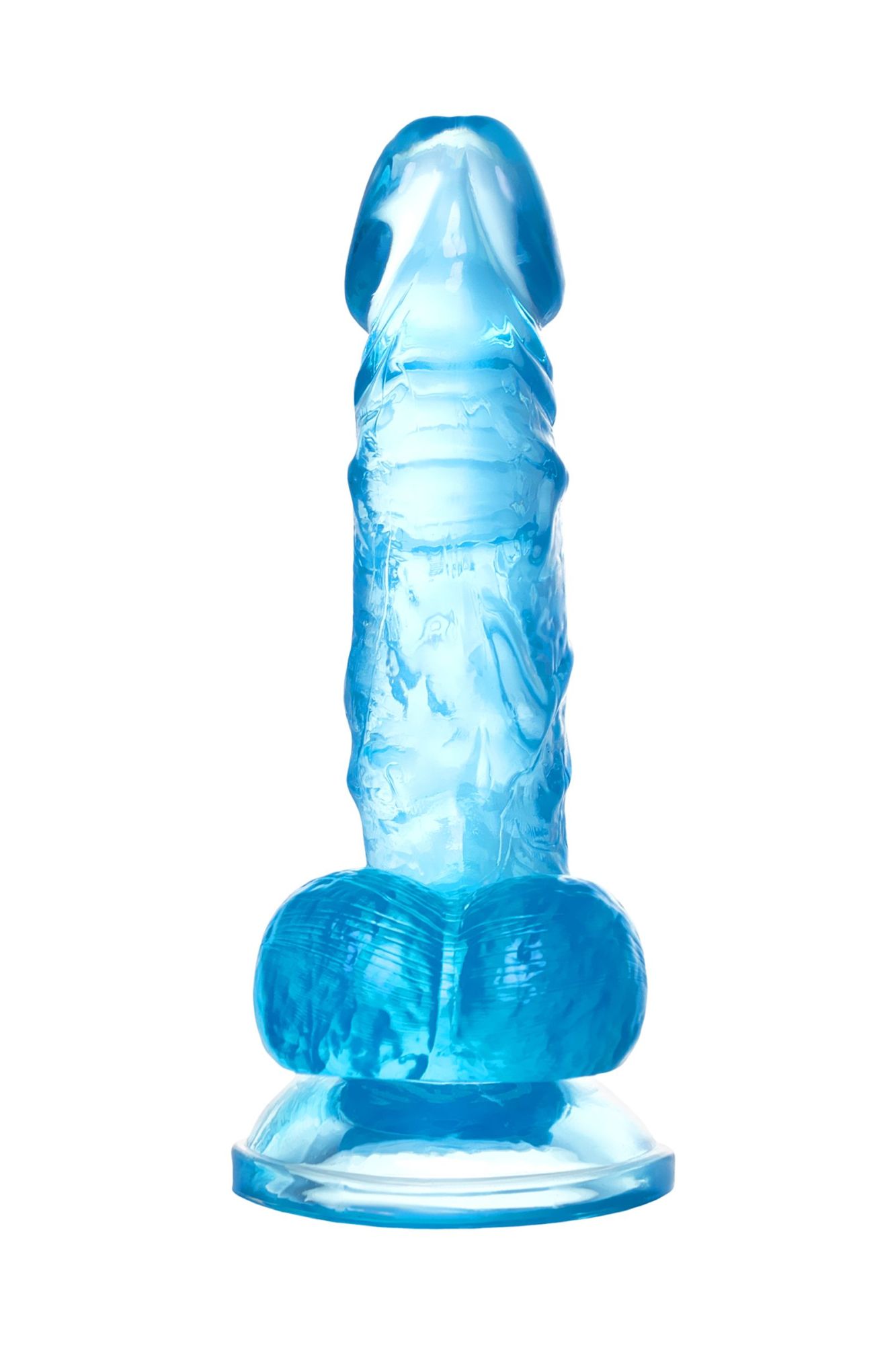 реалистичный фаллоимитатор a-toys by toyfa indy, tpe, голубой, 15,8 см в Севастополе