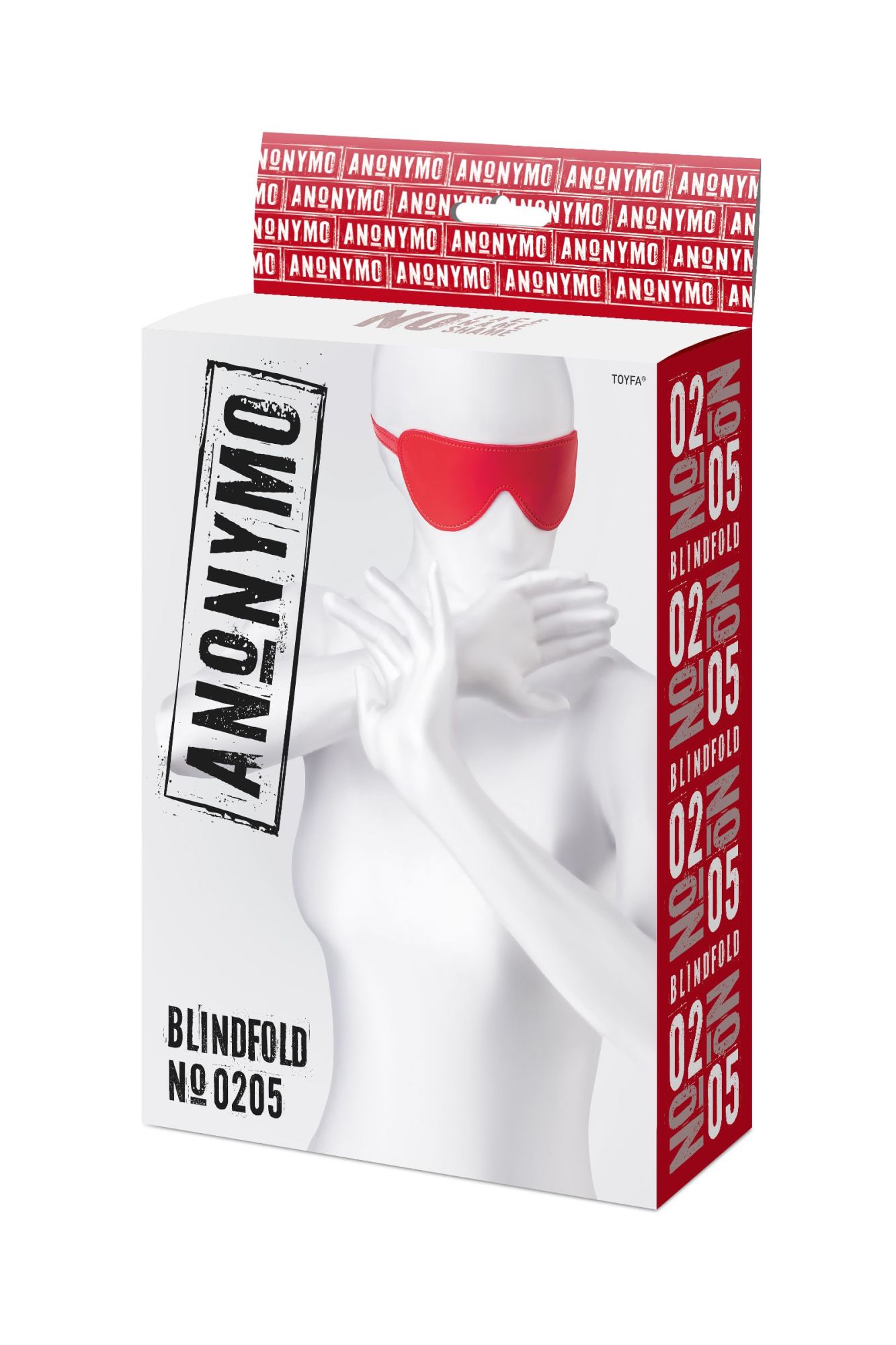 маска anonymo, pu кожа, красная, 65 см в Севастополе
