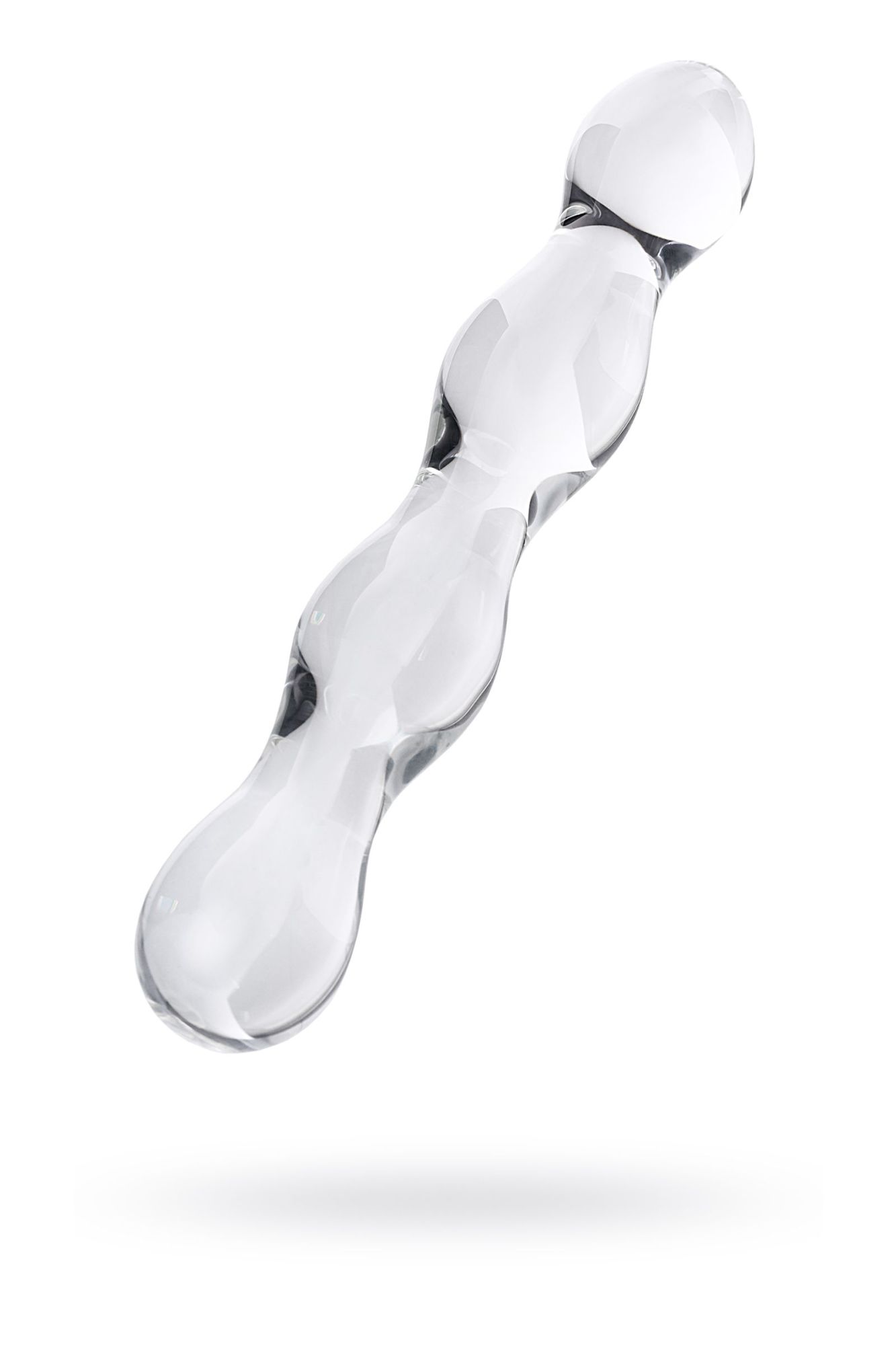 двусторонний фаллоимитатор sexus glass, стекло, прозрачный, 18,5 см в Севастополе