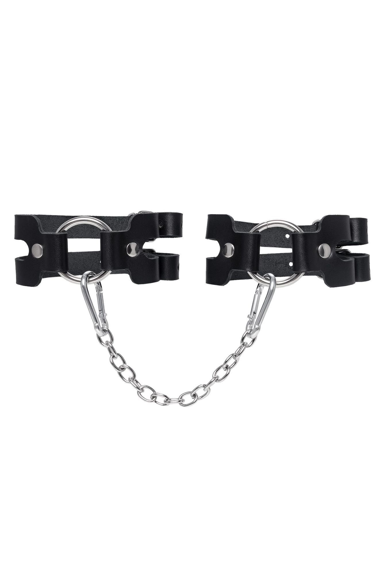 оковы pecado bdsm, из двух ремешков, натуральная кожа, чёрные в Севастополе