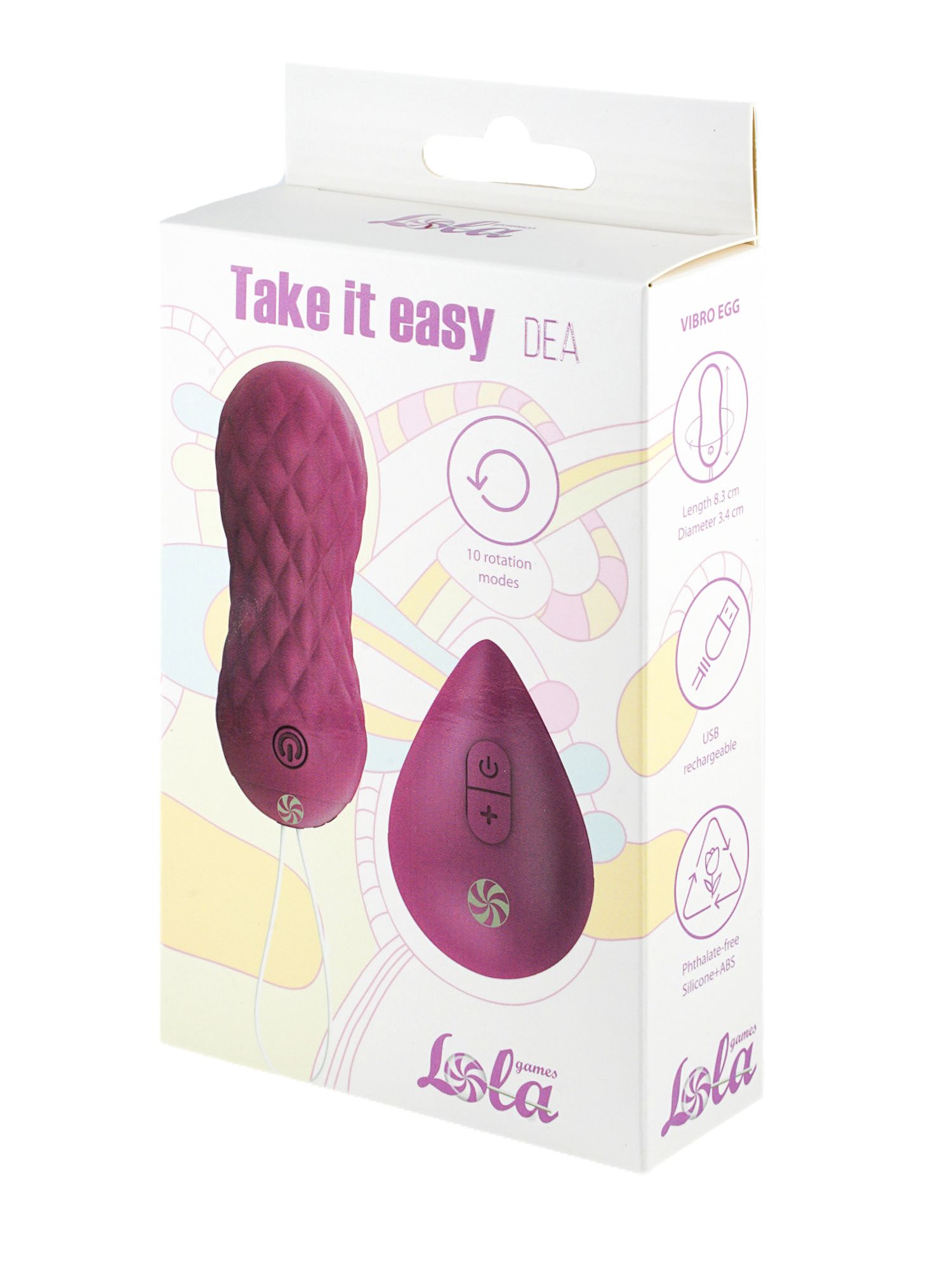 вращающиеся виброшарики на пульте take it easy dea purple 9021-06lola в Севастополе