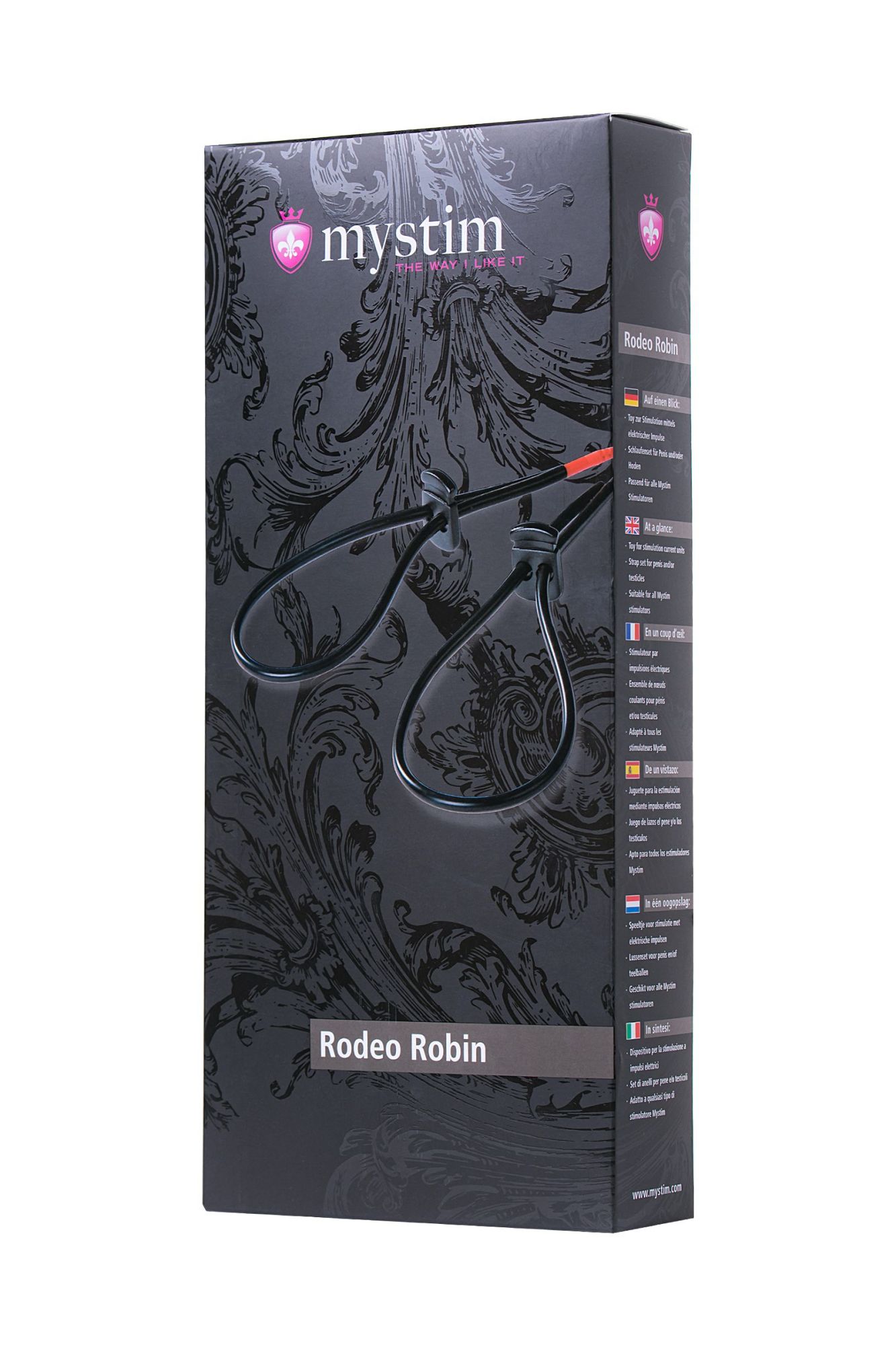 лассо для пениса mystim rodeo robin, электростимуляция, силикон, черный, 42см в Севастополе