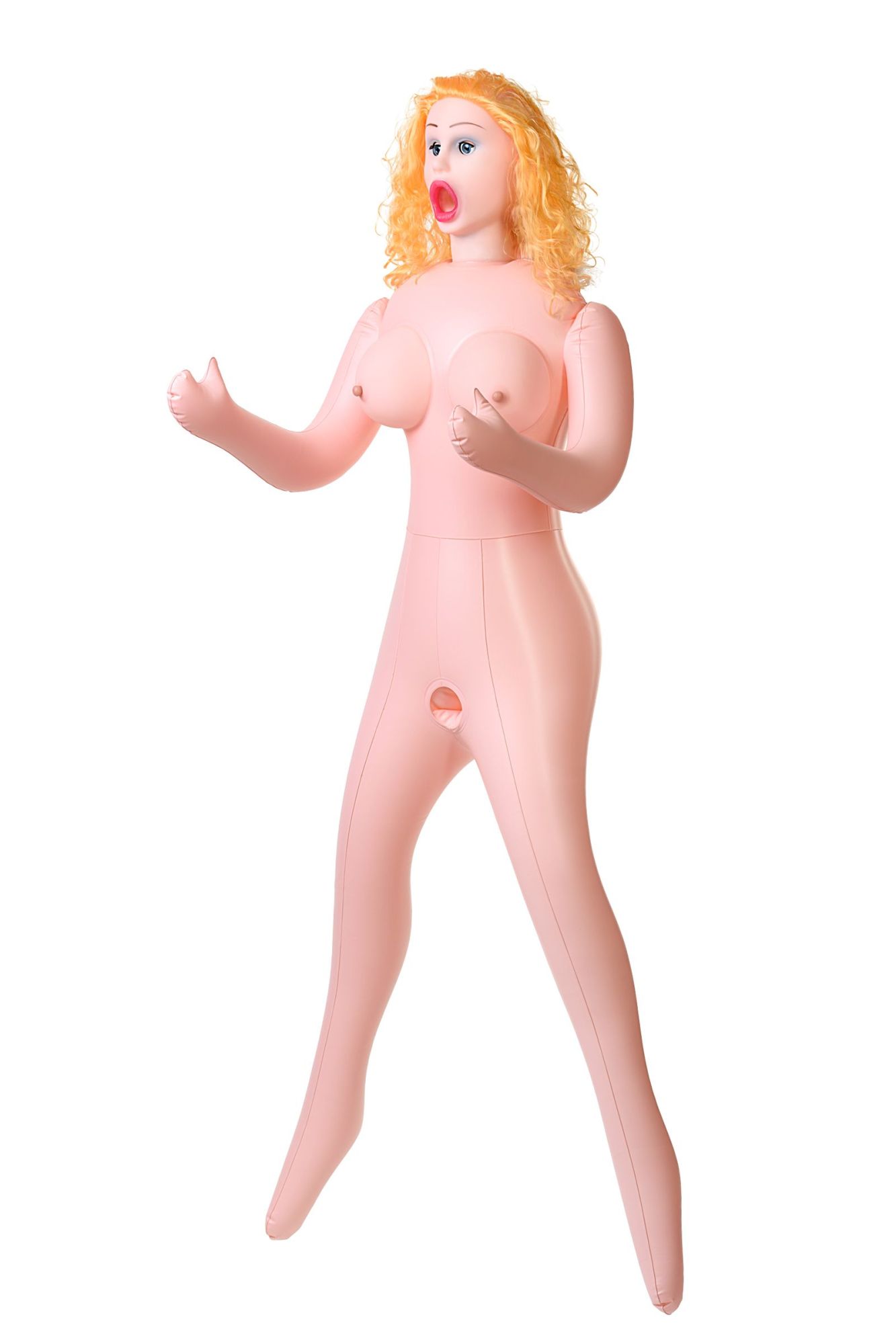 кукла надувная dolls-x by toyfa celine с реалистичной головой, блондинка, с тремя отверстиями в Севастополе