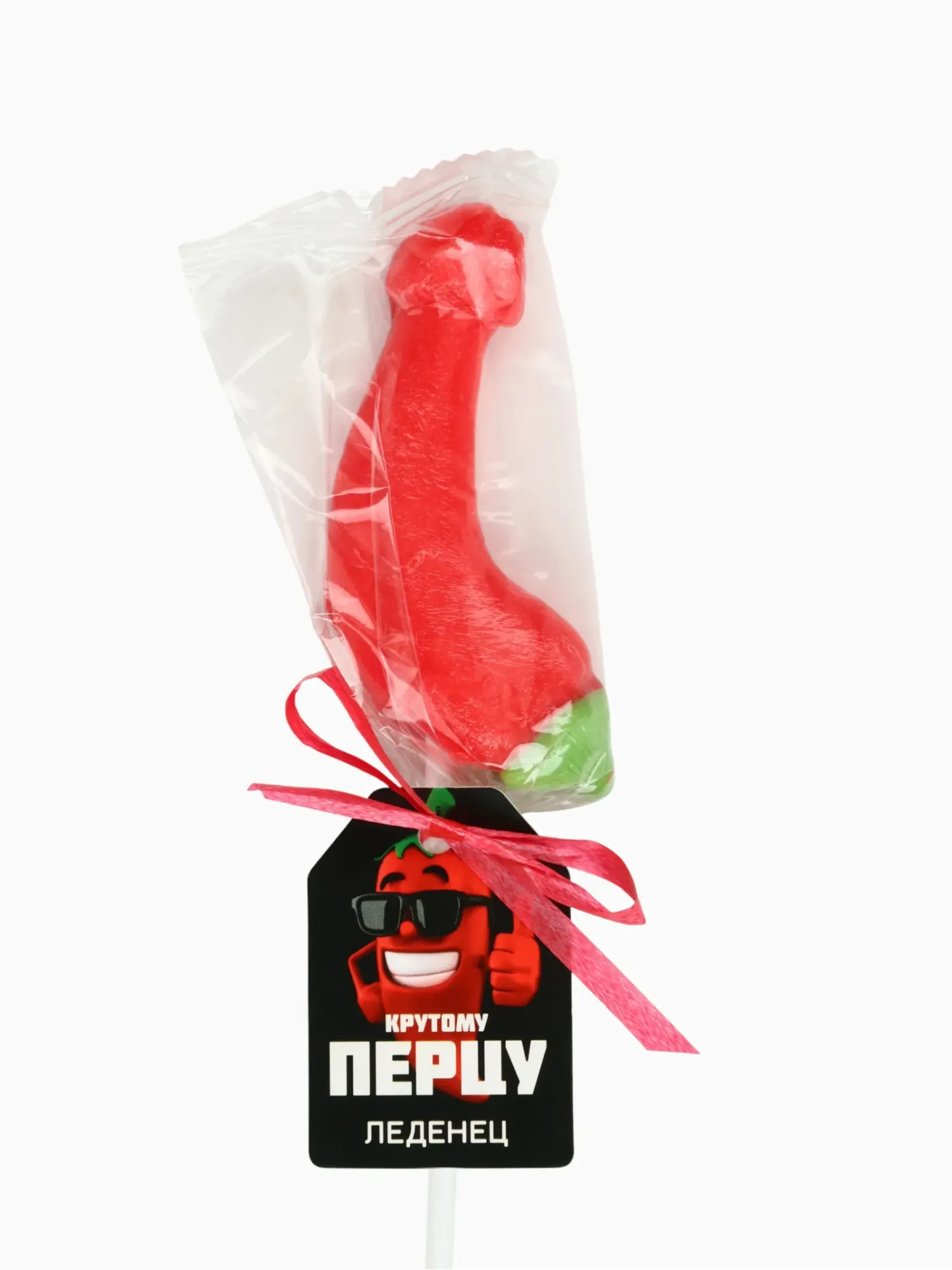 леденец на палочке «крутому перцу», вкус: клубника, 18+ в Севастополе