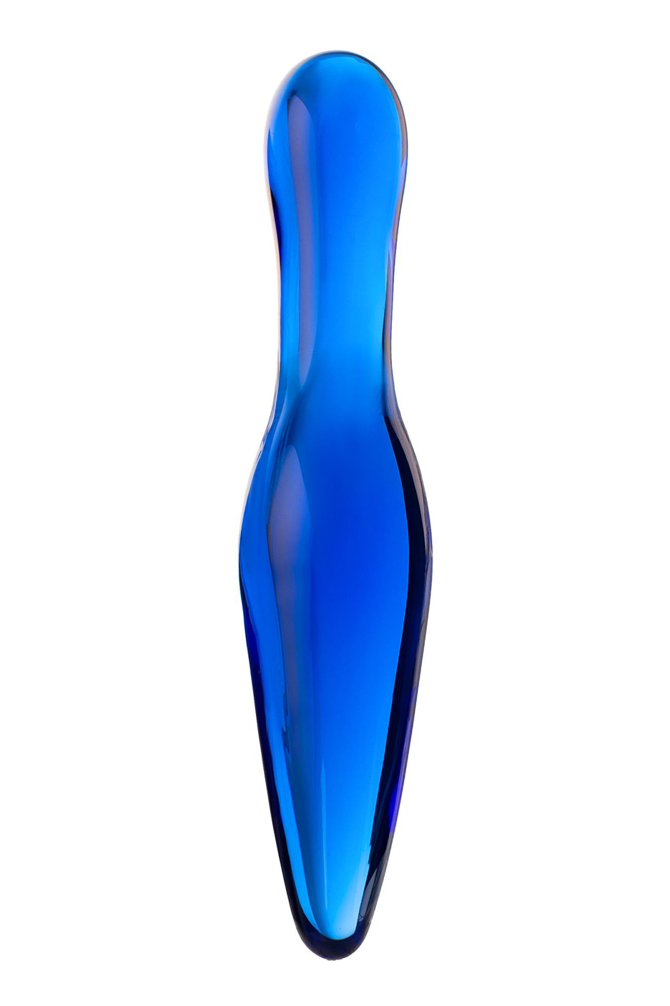 двусторонний фаллоимитатор sexus glass, стекло, синий, 17,5 см в Севастополе