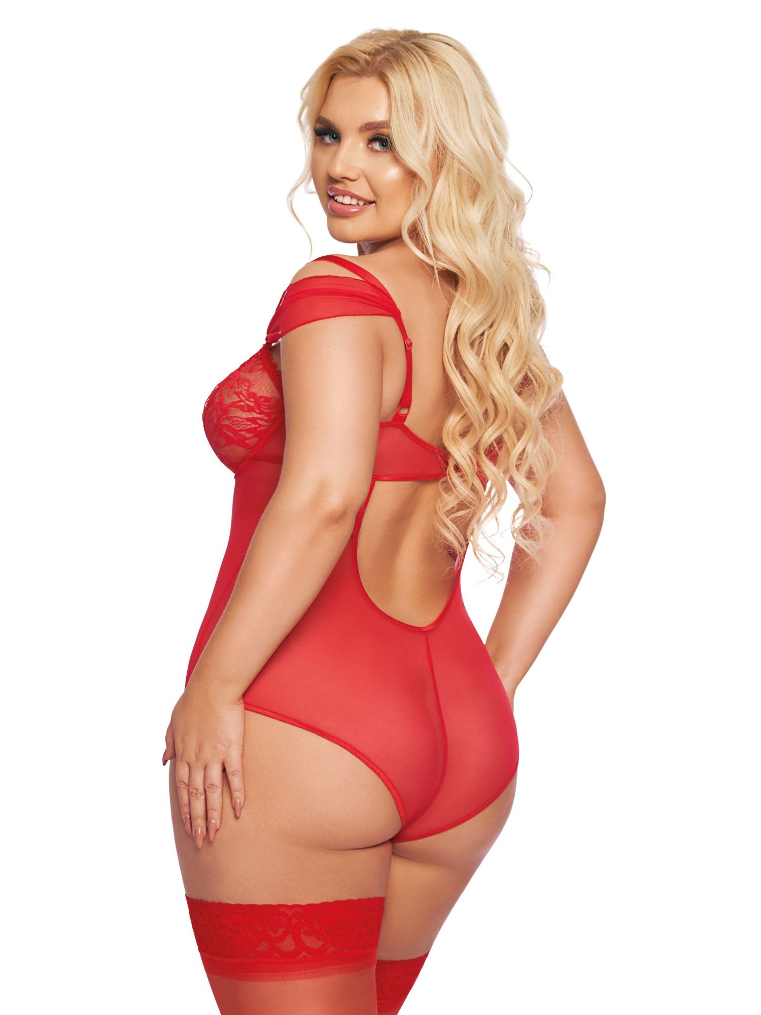 Эротическое боди softline collection dora, красный, xxxl в Севастополе