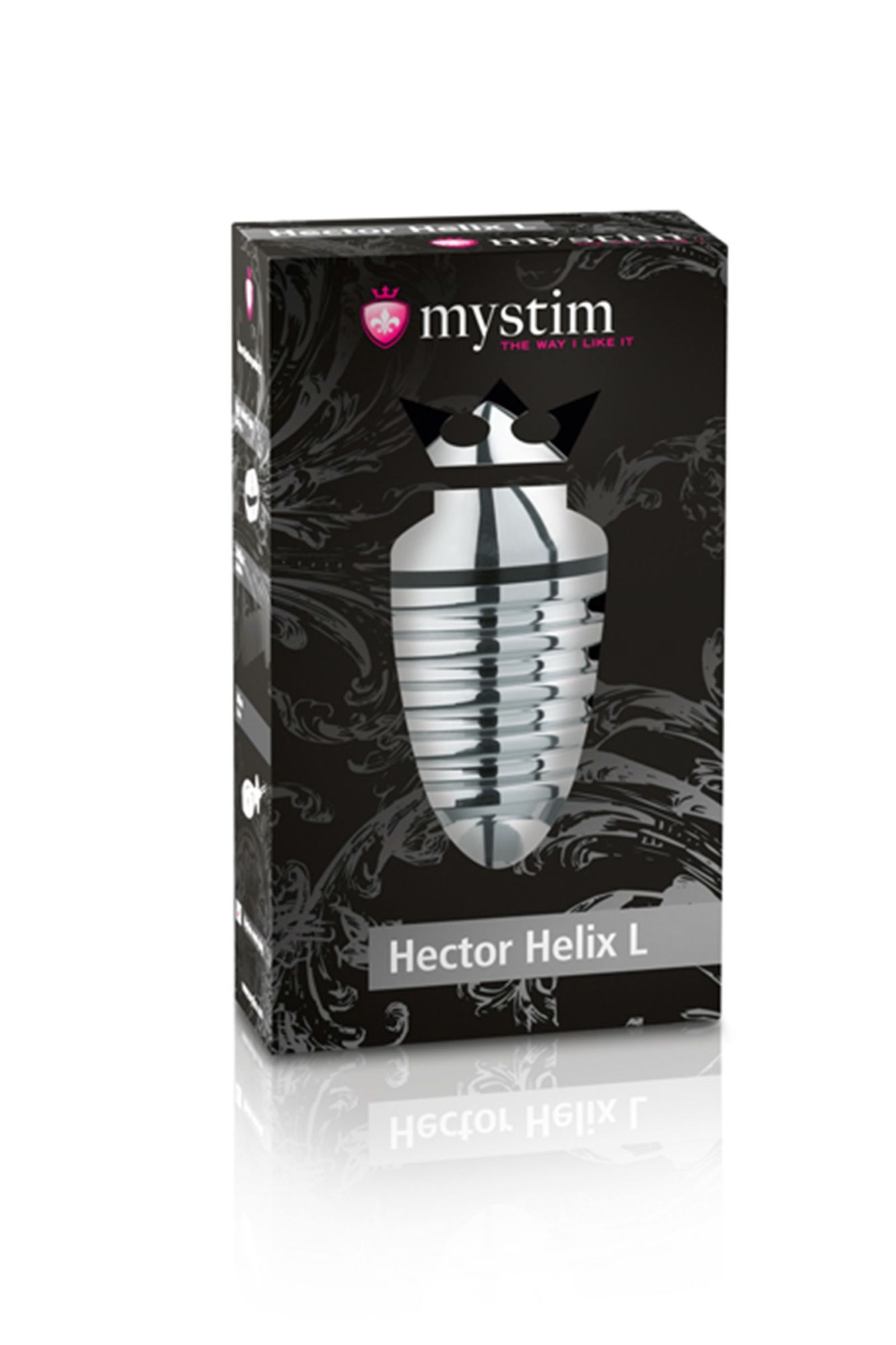 анальная пробка mystim hector helix l, электростимуляция, хирургическая сталь, серебряная, 11,5 см, в Севастополе